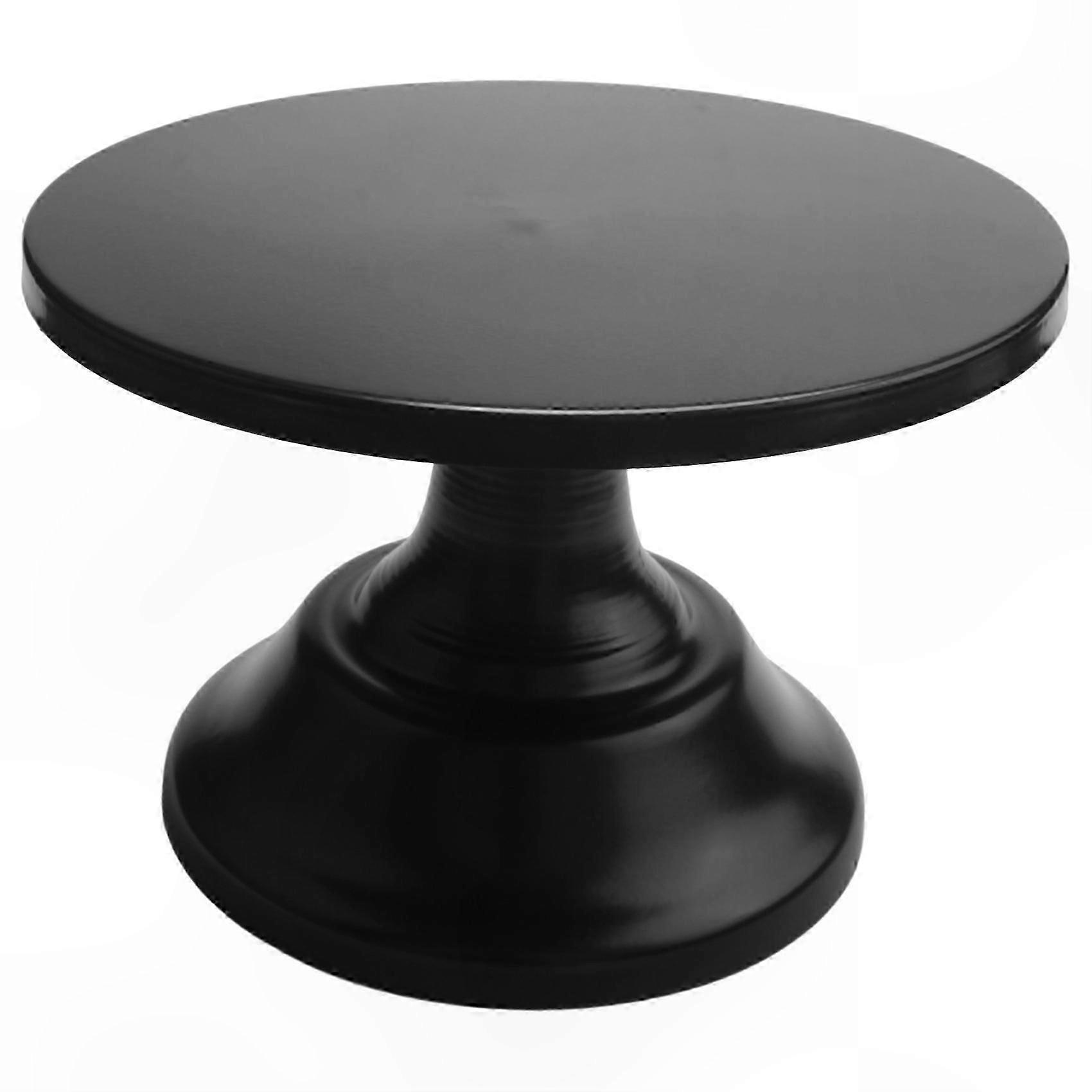 Round Metal Dessert Stand with Pedestal for Cupcakes, Cakes, and Display Tray, Ideal for Parties and Events (Black)