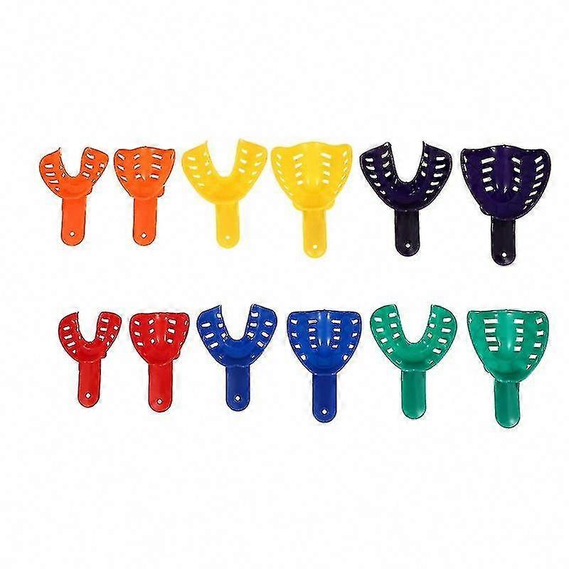 12pcs Disposable Dental Impression Trays for Professional Use