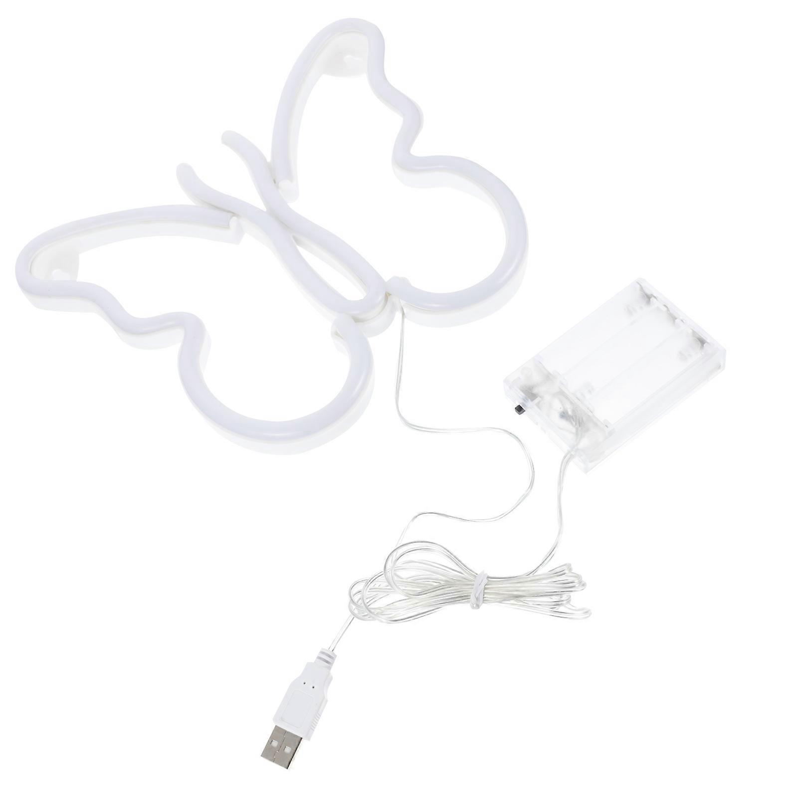 Veilleuse LED bleue à double alimentation pour un éclairage doux USB et à piles 6,7 pouces