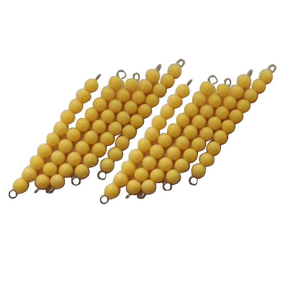 Math Toys Bead Chain Teaching Set Toddlers Classroom Use Dexterity Improvement Yellow 10Pcs
