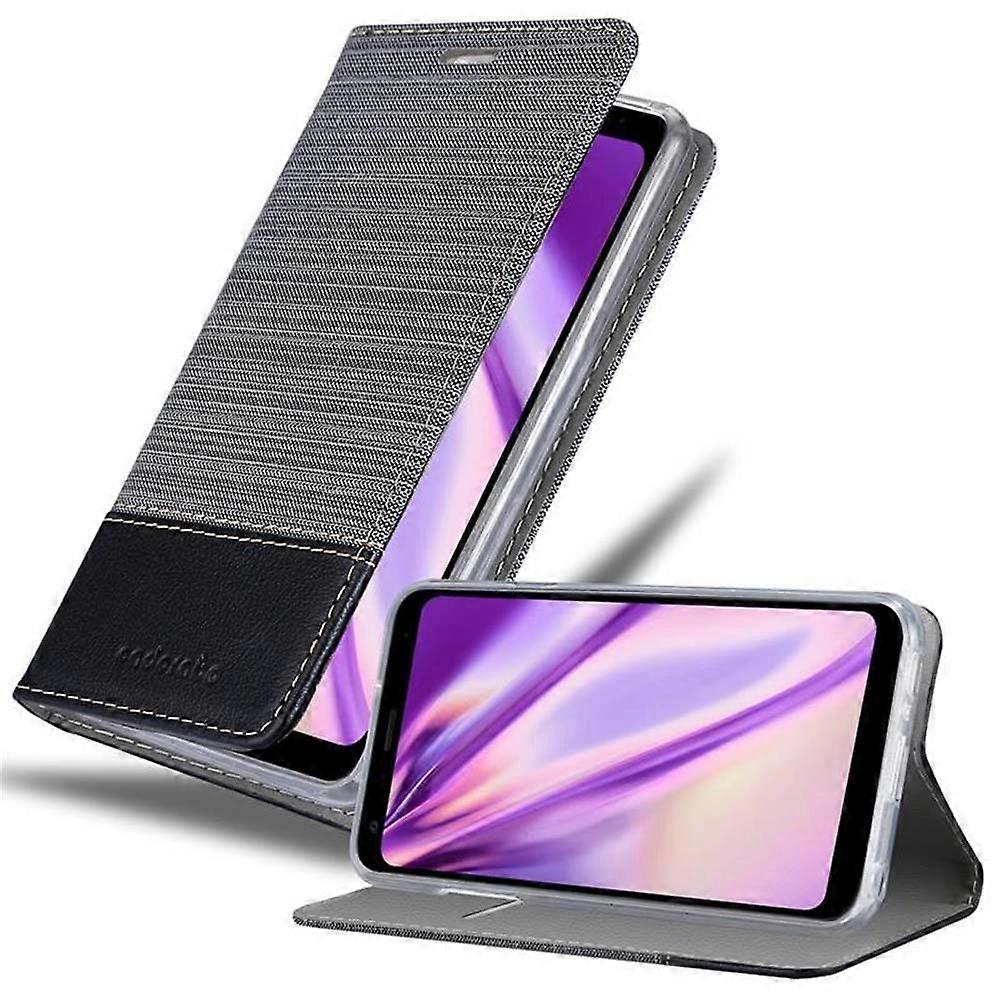 LG Q7 / Q7a / Q7+ Case Protective Case - in jeans look and stand function