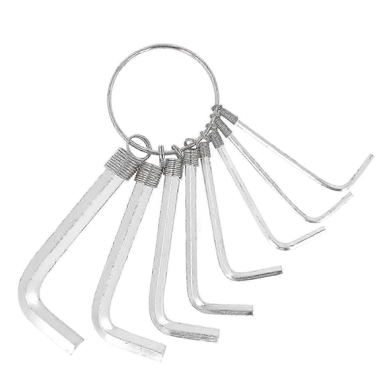 8-Piece Metric Hex Key Wrench Set in 1.5-6mm Sizes, Durable Chromium Steel Hand Tool for Precision Work