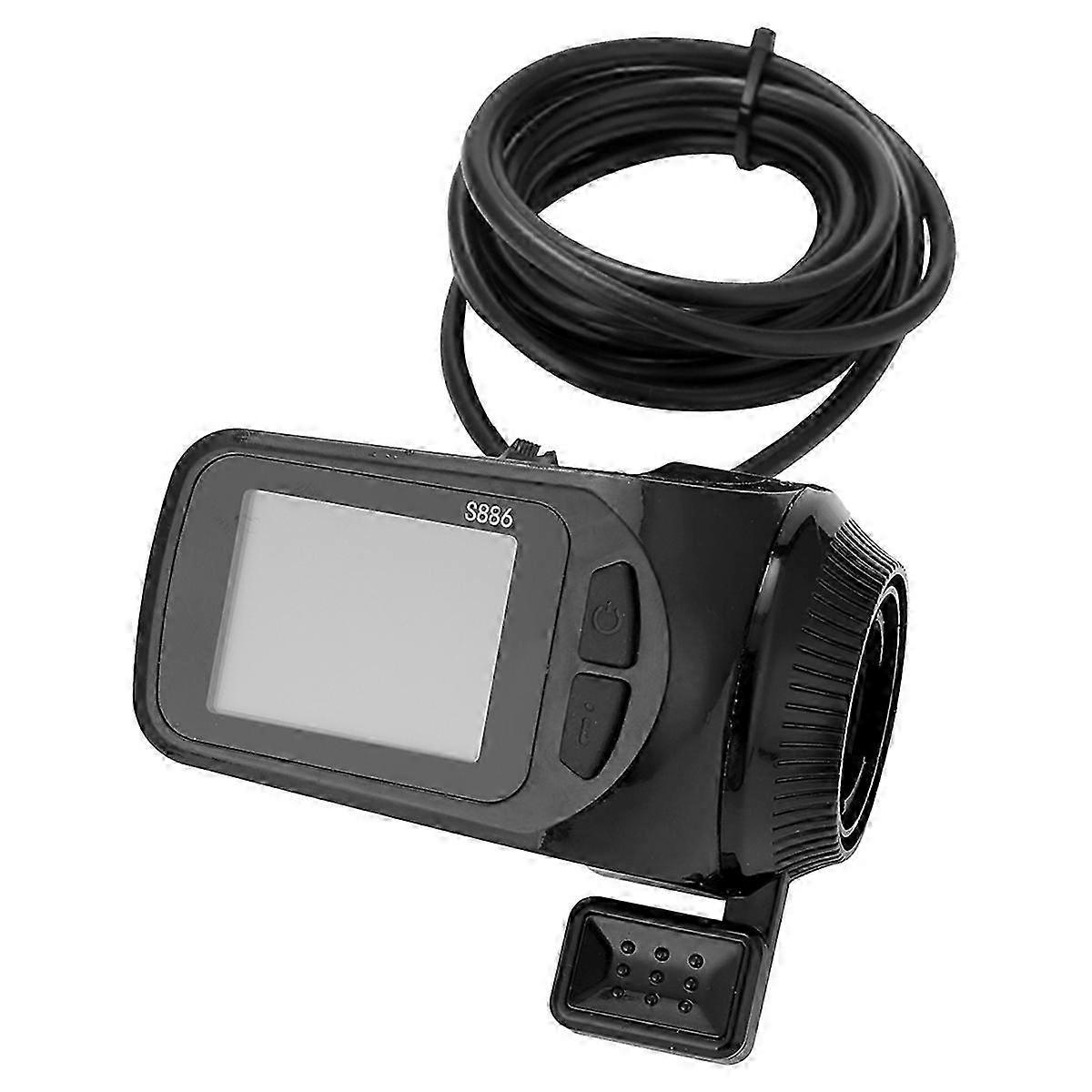 LCD Display Panel with Thumb Throttle for Electric Bikes and Scooters, Compatible with 24V/36V/48V Systems