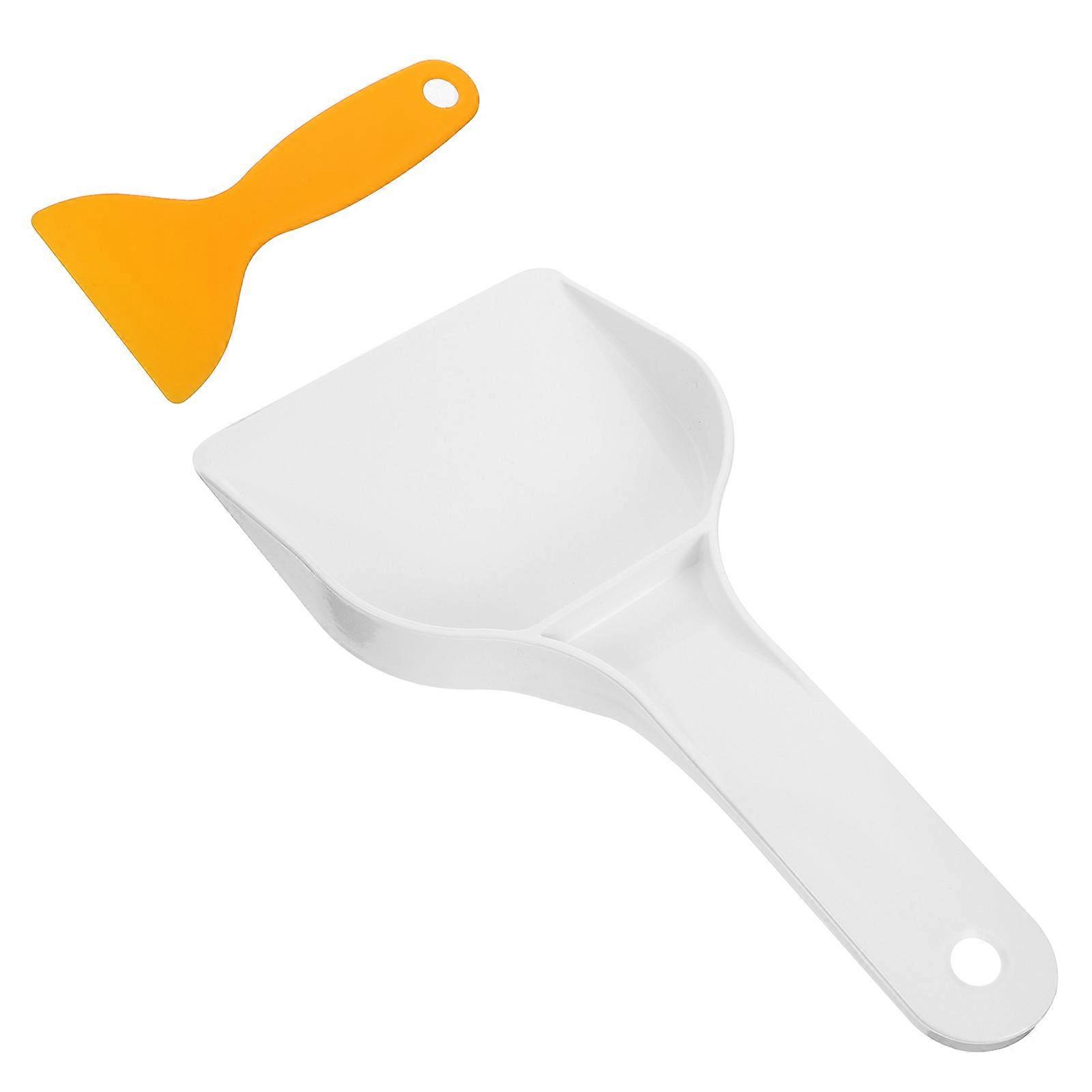 Ice Set of 2 Heavy Duty Frost Removal Tool for Refrigerators & Freezers, Deicing Scoop with Space Saving Design