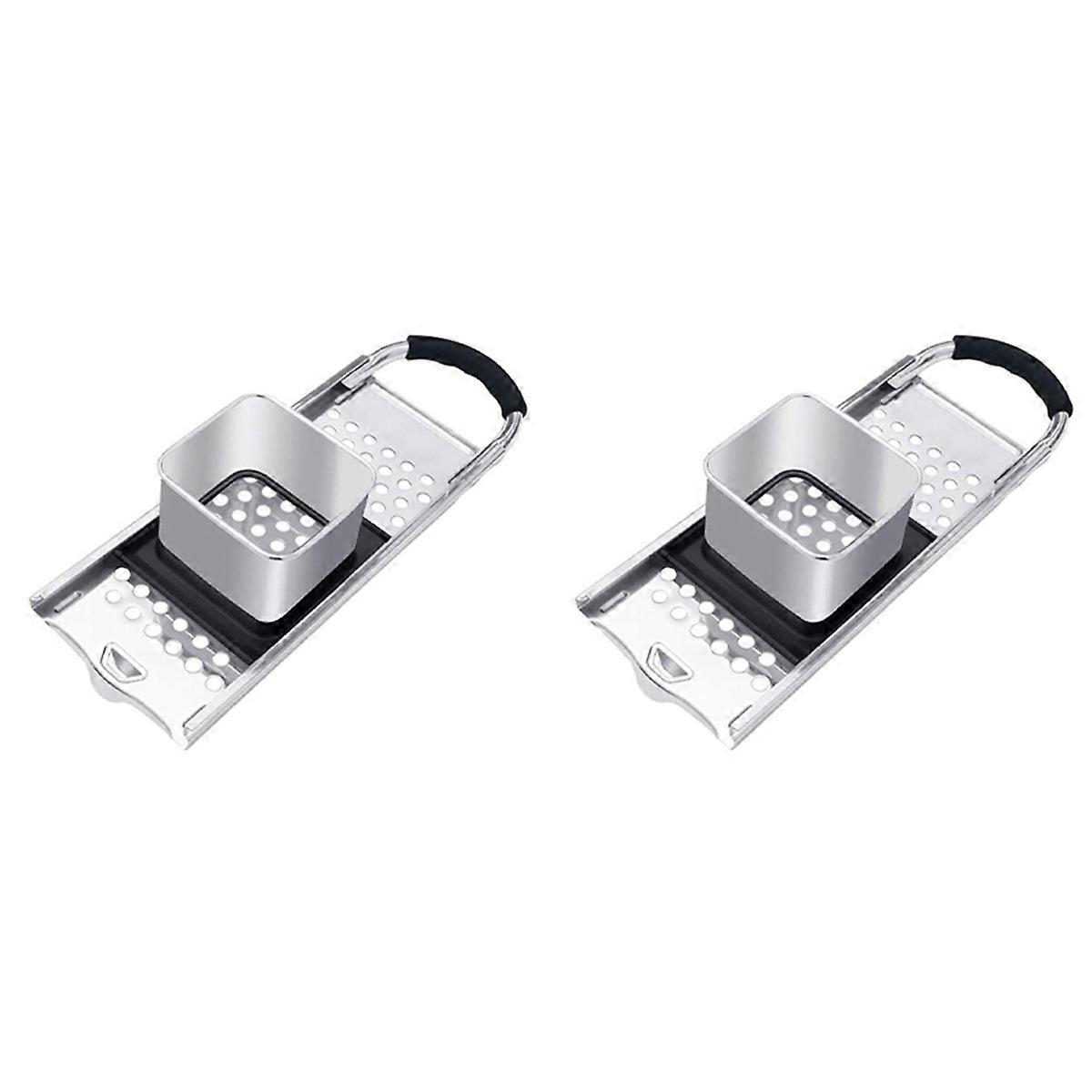 2X Stainless Steel Spaetzle Maker with Comfort Rubber Grip Handle for Dumpling Noodle
