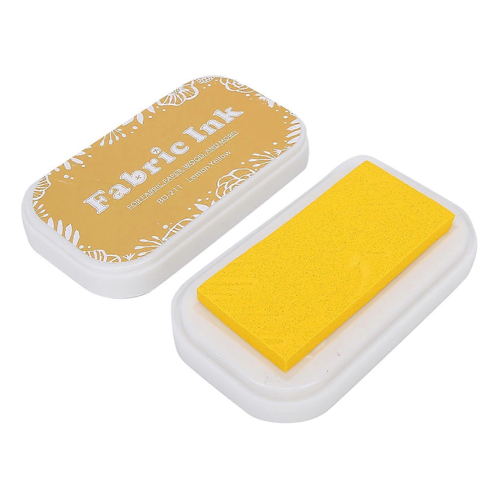 Vintage Sponge Schedule Book Scrapbook Colorful Multiple Purpose Stamp Ink Pad Painting AccessoryBD-211 Lemon Yellow