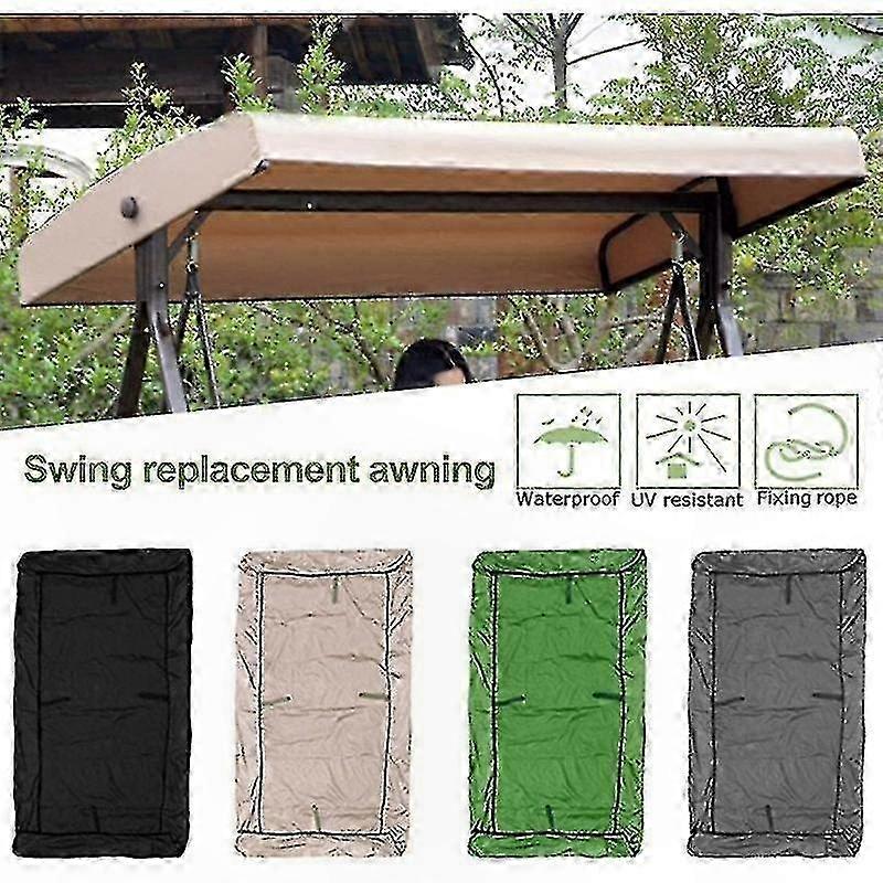 Universal 2-3 Person Outdoor Swing Bench with Roof and Lounger, 191 x 120 cm Replacement Canopy Included