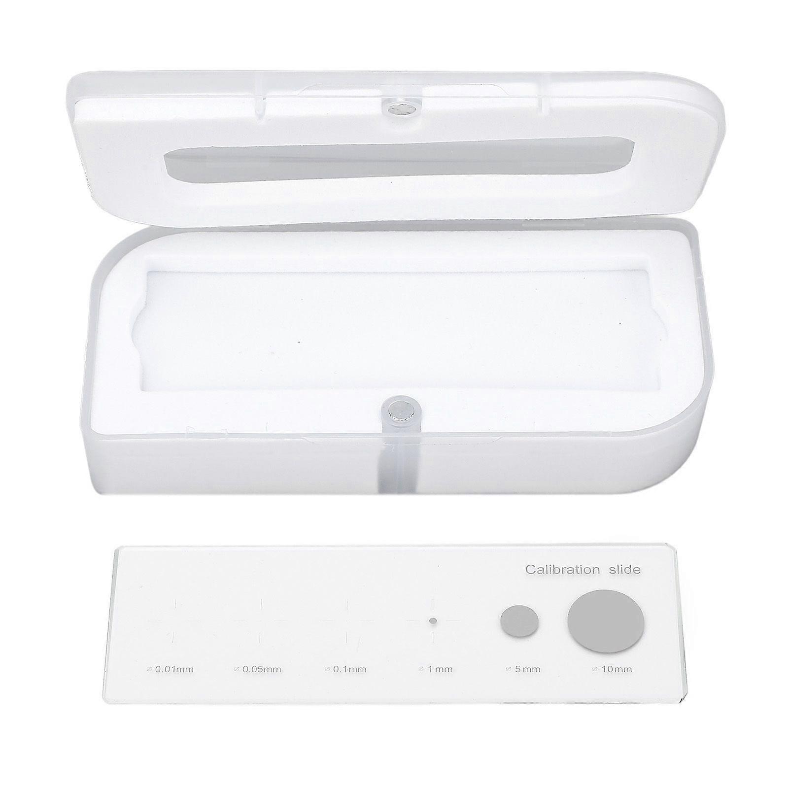 Calibration Slide Ruler 0.01mm10mm Range Accurate Microscope Calibration Sheet for Laboratory