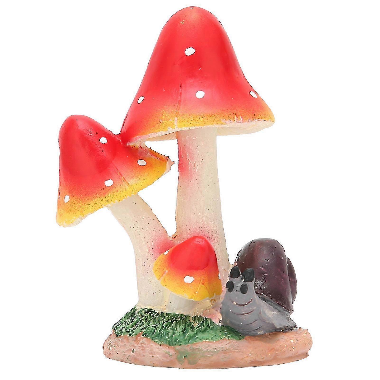 Snail-Shaped Mushroom Ornaments for DIY Garden Bonsai Decor