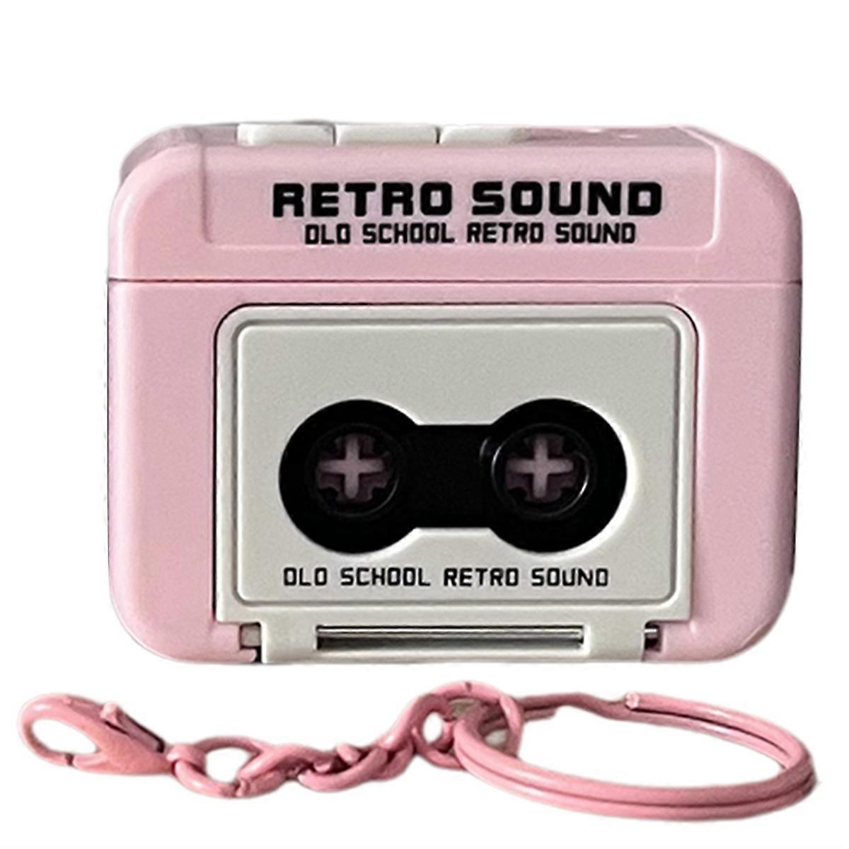 Mini Retro Recorder Keychain Can Record and Fun Music Box Pendant Couple Gift for Girlfriend,C