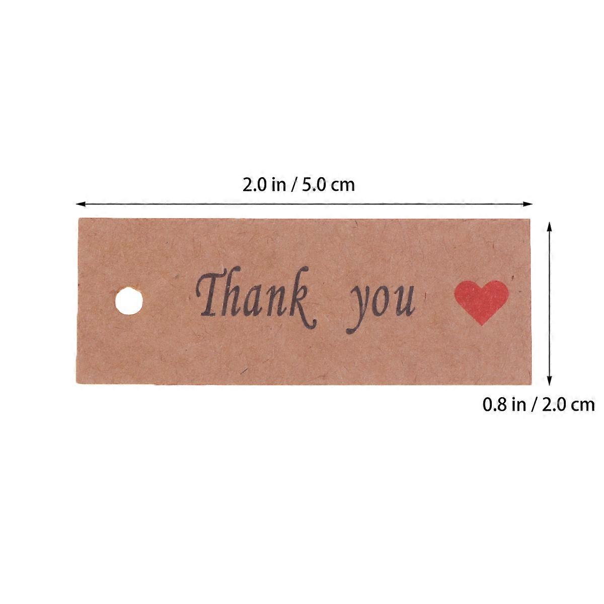 Thank You Kraft Paper Tag For Gift Package And Party Decorations 100Pcs