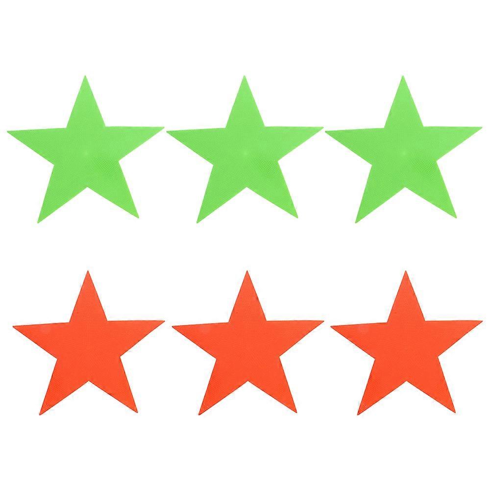 6pcs Non Slip Floor Markers, Wear Resistant Carpet & Hard Surface Dots, Fluorescent Green & Red Training & Organization Spots for Sports and Home Use