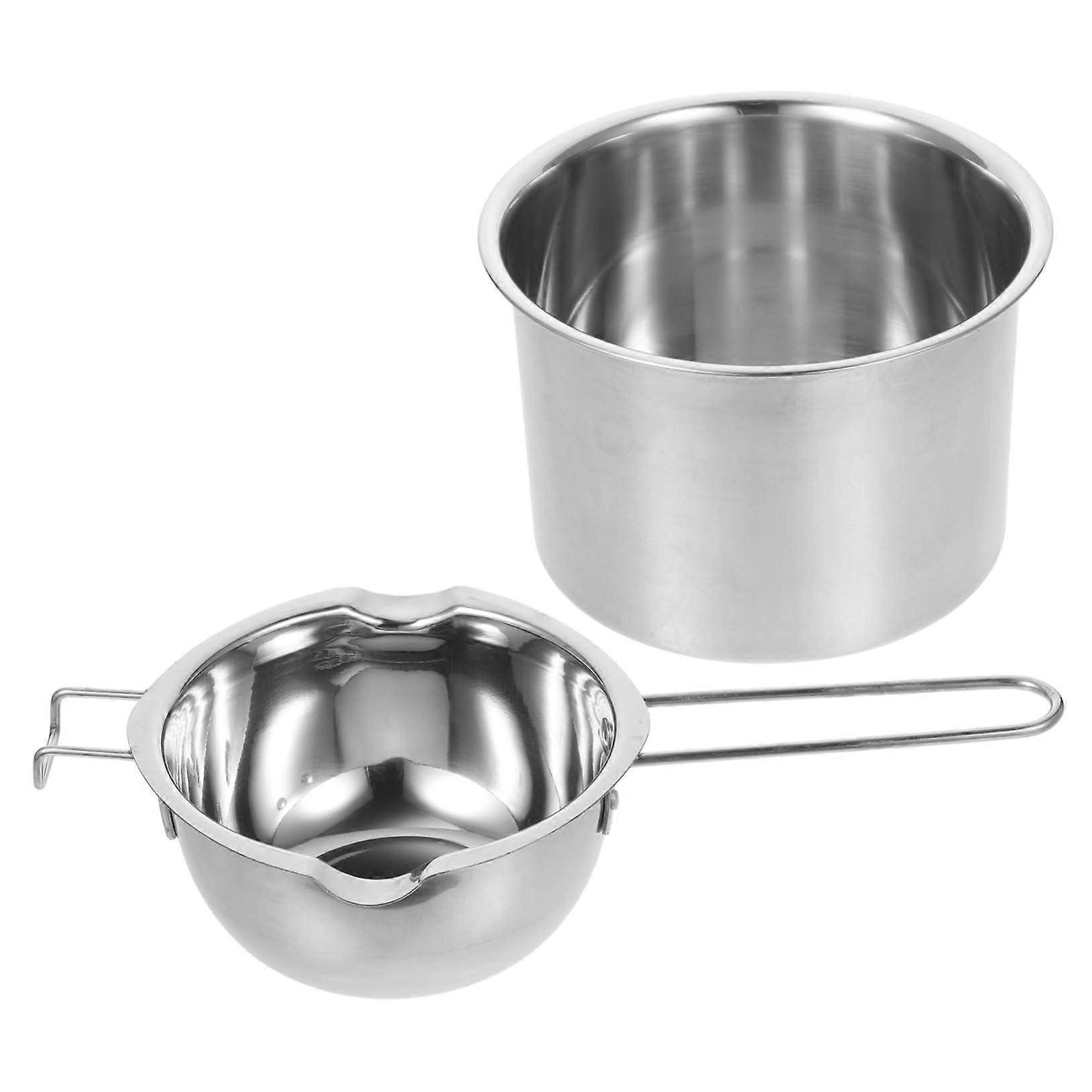 Stainless Steel Melting Pot Double Wax Pot for Cheese and Butter, Multi-Functional Kitchen Tool, 2-Compartment Design
