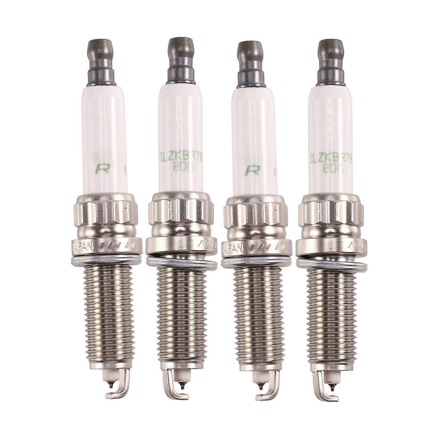 4 Pcs Car Metal Spark Plug Iridium Platinum Spark Plug 95770 ILZKBR7B8DG 0242129512, for Peugeot Ci