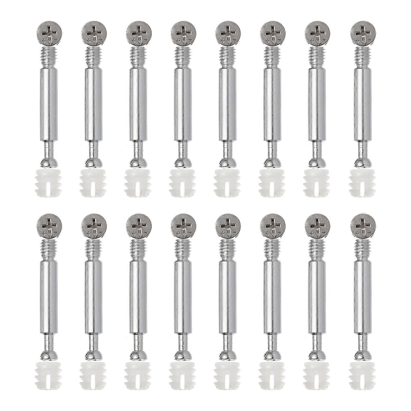Zinc Alloy Furniture Connectors Set Fittings Cam Bolts Dowels for Durable Cabinet Drawer Panels