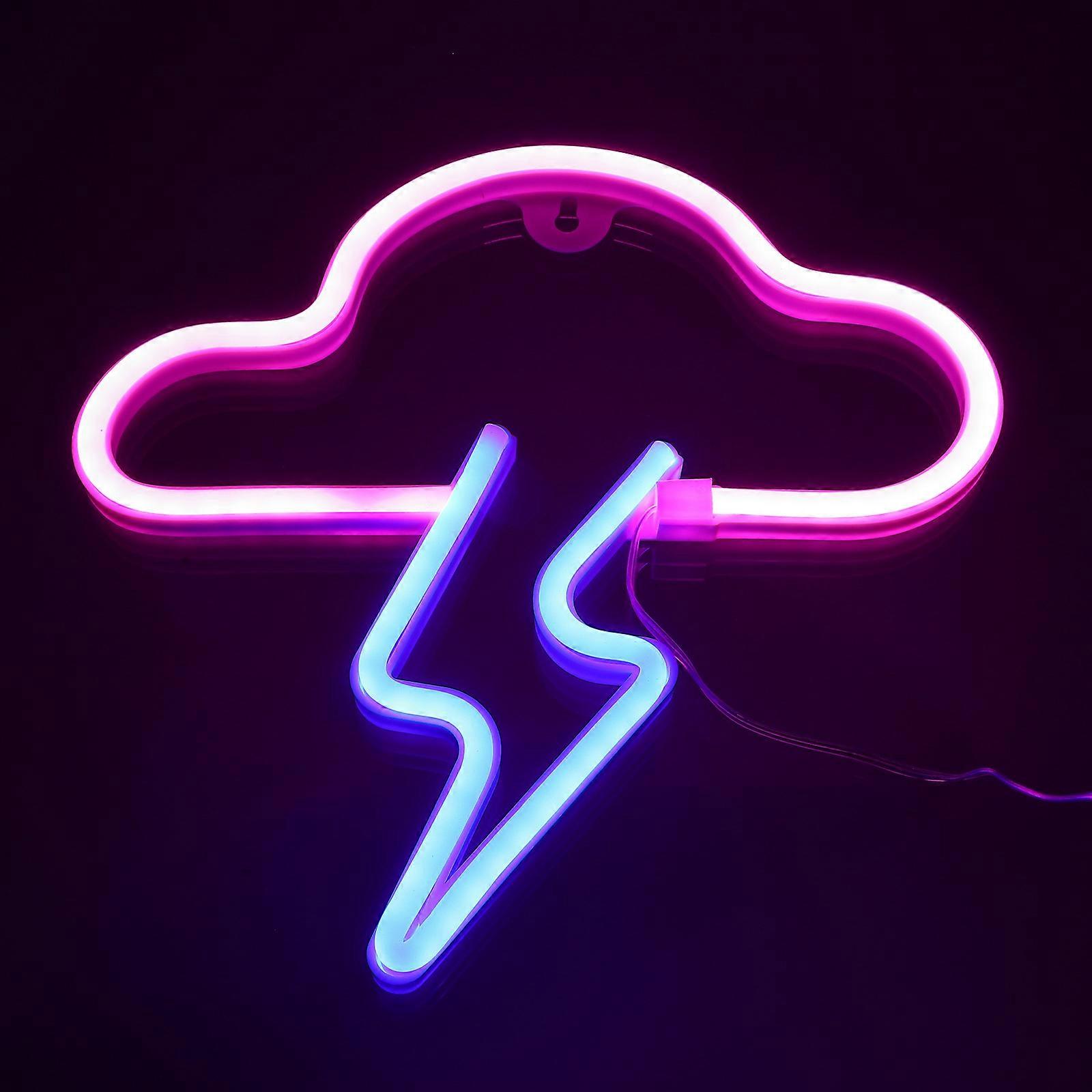 Clouds Neon Light Decorative Lighting for Special Occasions Blue Durable Pvc Material 1Pc
