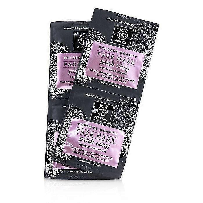 2025 Apivita Express Beauty Face Mask With Pink Clay (gentle Cleansing) 6x(2x8ml)