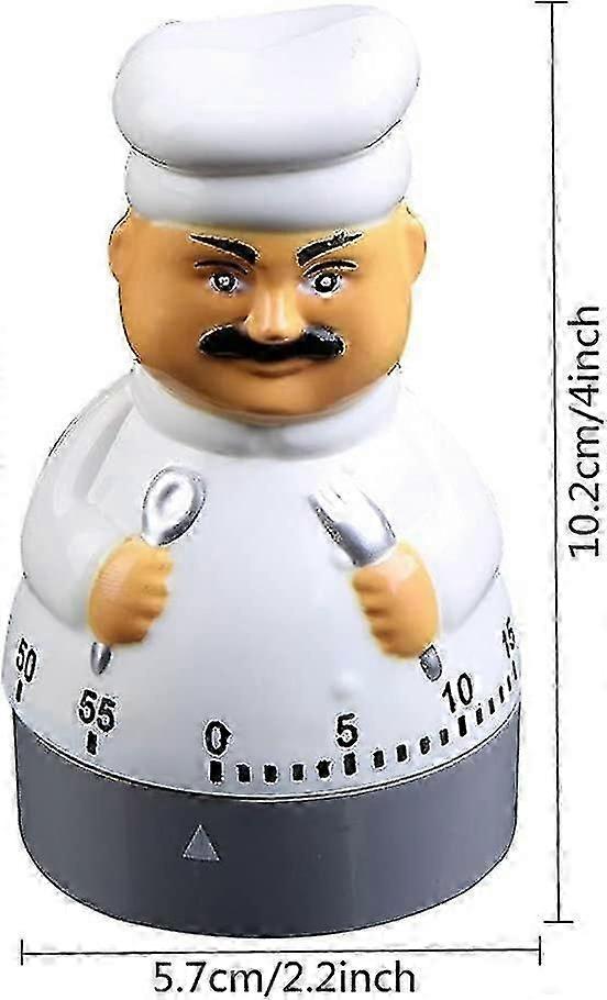 Timer 60 Minutes Mechanical Timer Kitchen Cooking Timer Clock Loud Alarm Clock Counter (ShiKai)