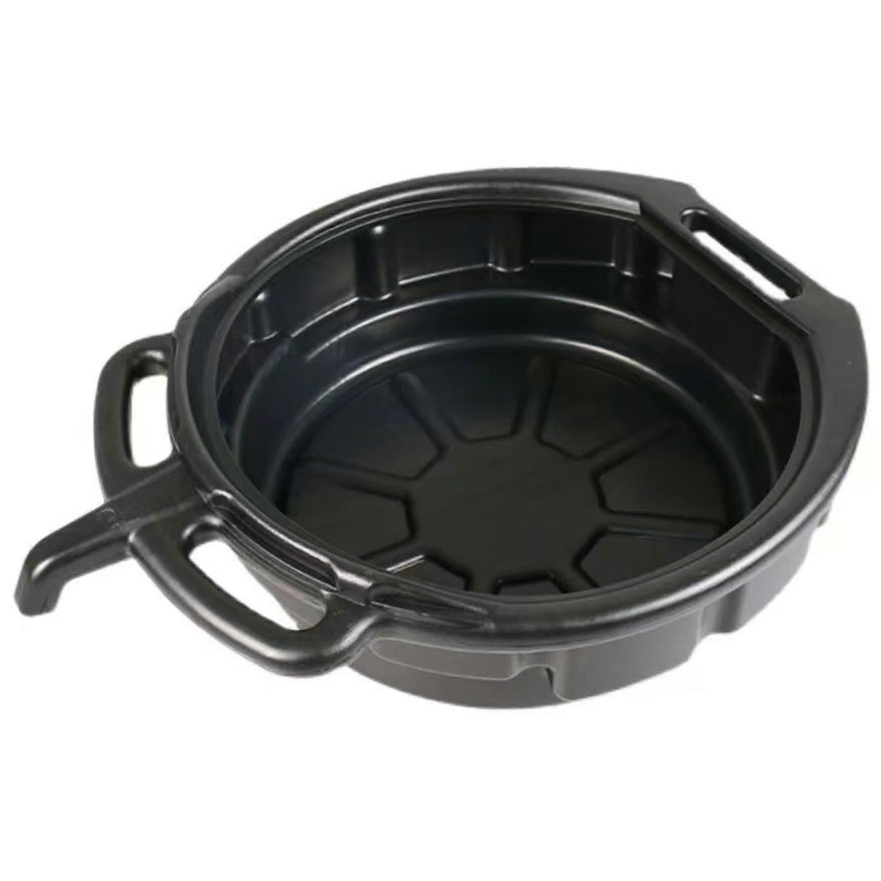 Oil Drain Container 5.1x19.7x15.8 Inch PE Change Pan With Handle Hidden Outlet Reusable Portable For Motorcycle And Car