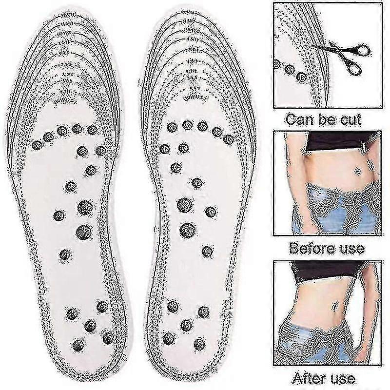 Gel Digitopressione Solette Magnetiche / Inserti Per Piede / Piedi Terapia White-SDR