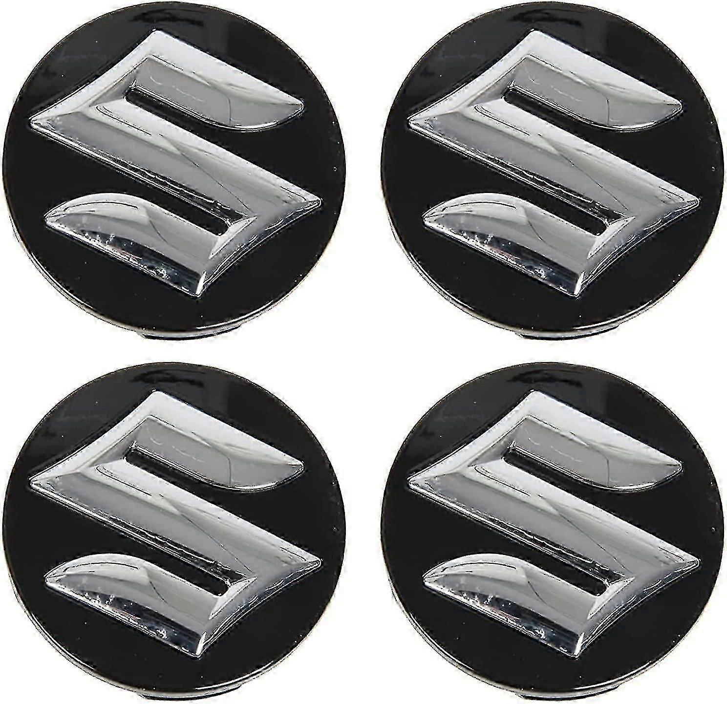 Set of 4 Anti-Rust 54mm Hub Center Caps for Suzuki Models - Swift, SX4, Vitara, and More