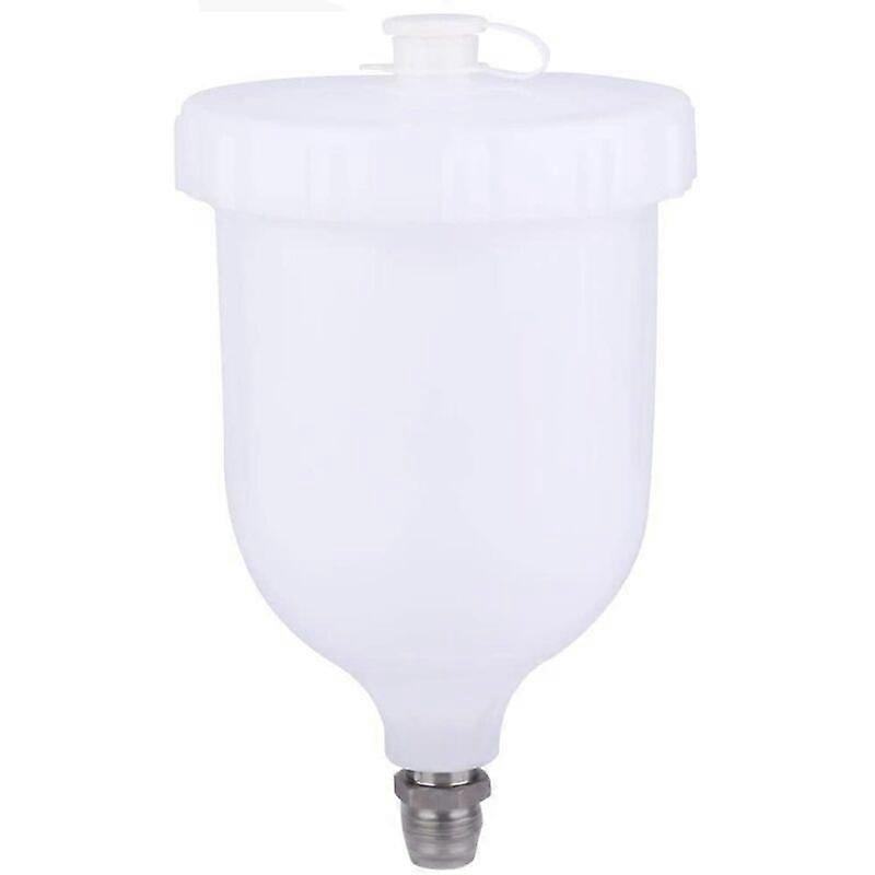 600ml Gravity Feed Spray Gun Plastic Paint Cup, White