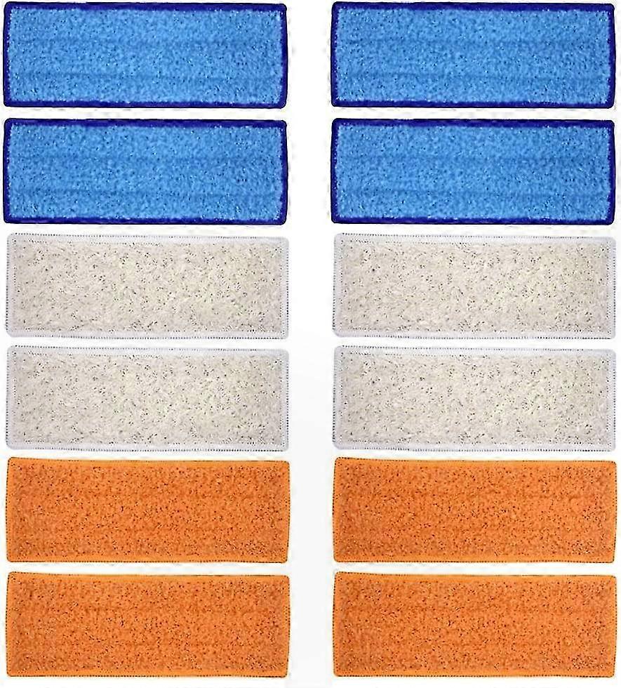 Replacement Mopping Pads for Robotic Mops, 12 Washable Cloths with Wet Dry Damp Options for Braava Jet 200 Series