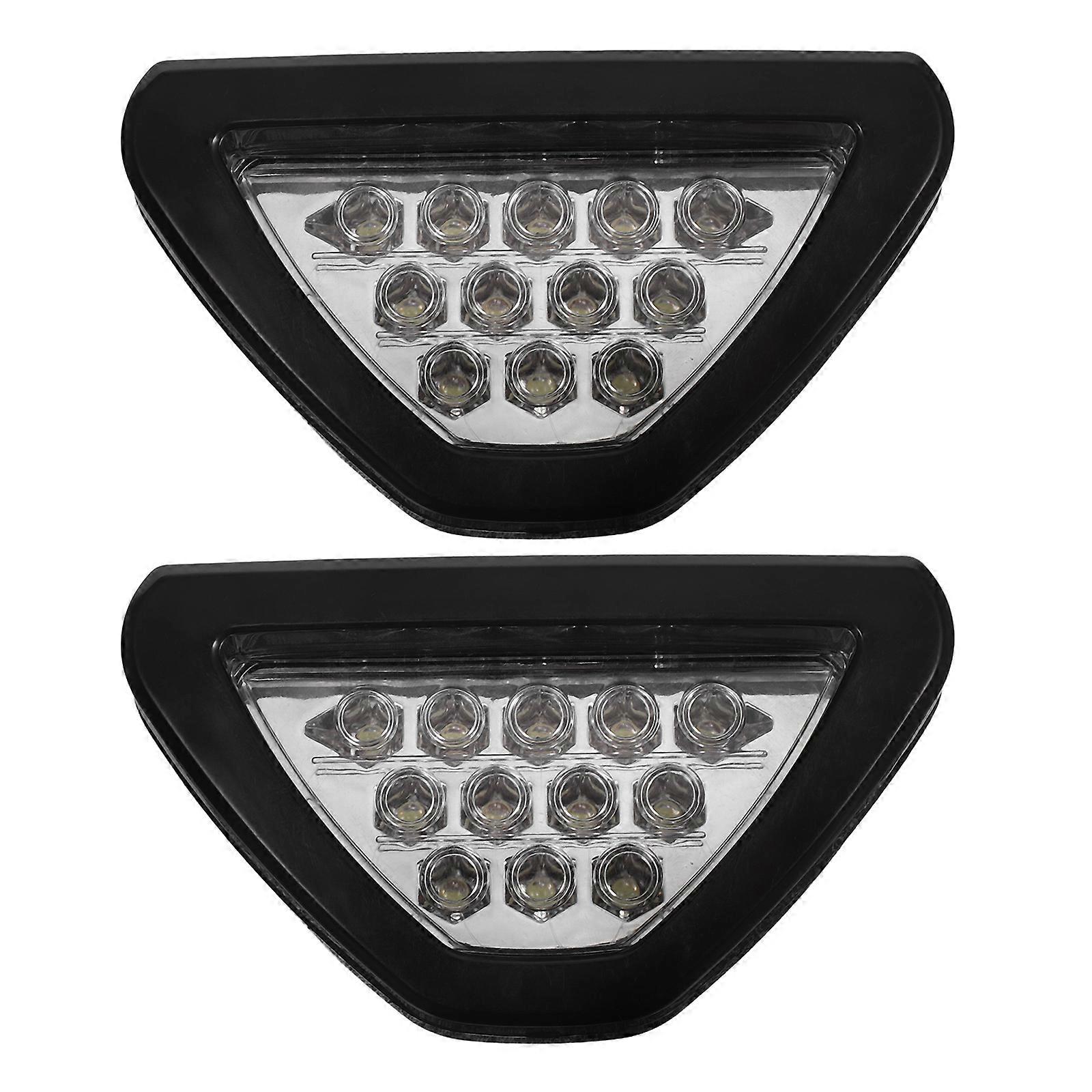 Rear Tail Brake Light Triangle Flash Lamp 8Pcs Vehicle Warning Light