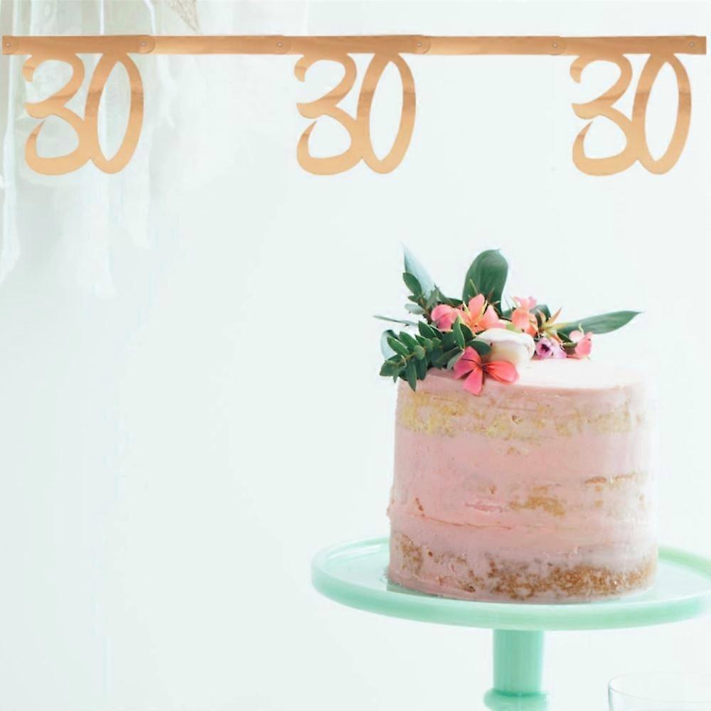 Rose Gold Metallic Age 30 Bunting