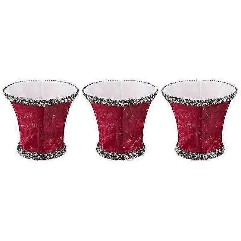 3X Fabric Clip on Lamp Shade, E14 Handmade Lampshade for Modern European Style Wall Sconce Lamp,Can