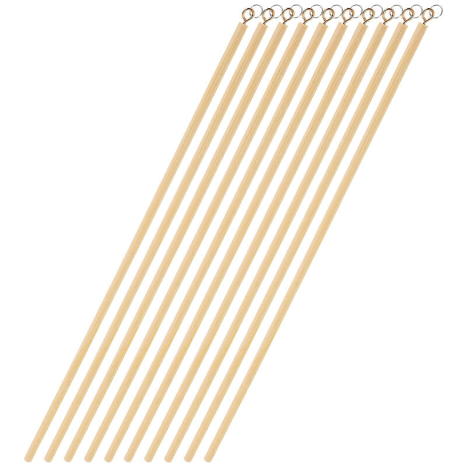 Shadow Puppets Arm Stick Wood for Puppet Shows Beige Material 10Pcs