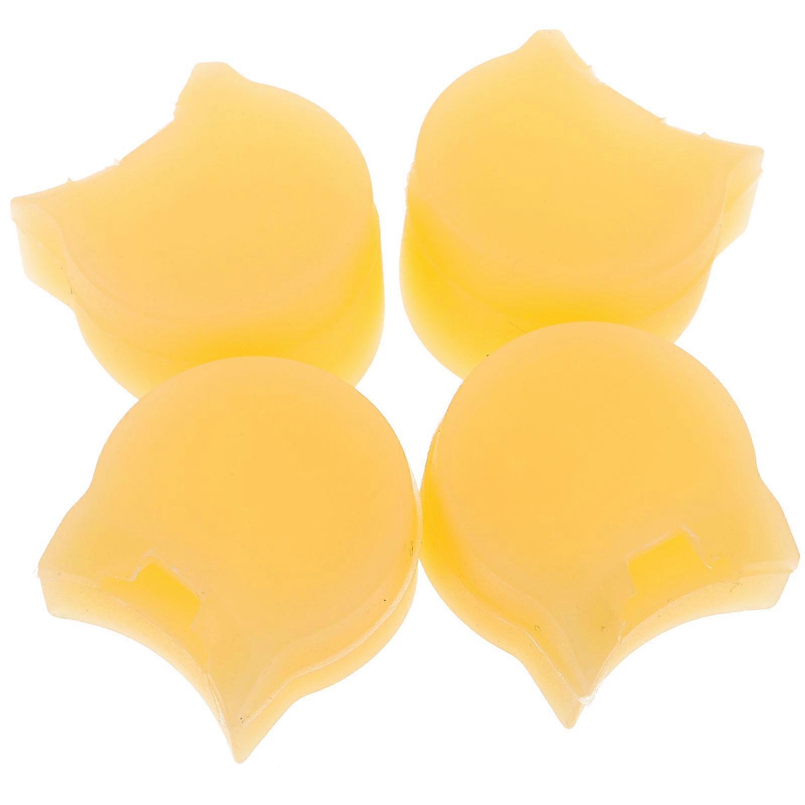 Yellow Clarinet Thumb Rest Cushion Silicone for Comfort 4Pcs