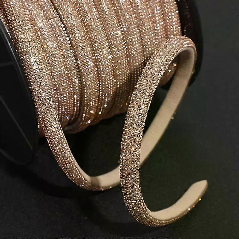 Bling Bling Rhinestone Cord Trimming Round Crystal Soft Tube Shoelace Rope Hoodies Trouser Drawstring DIY Manual Aglets 1yard