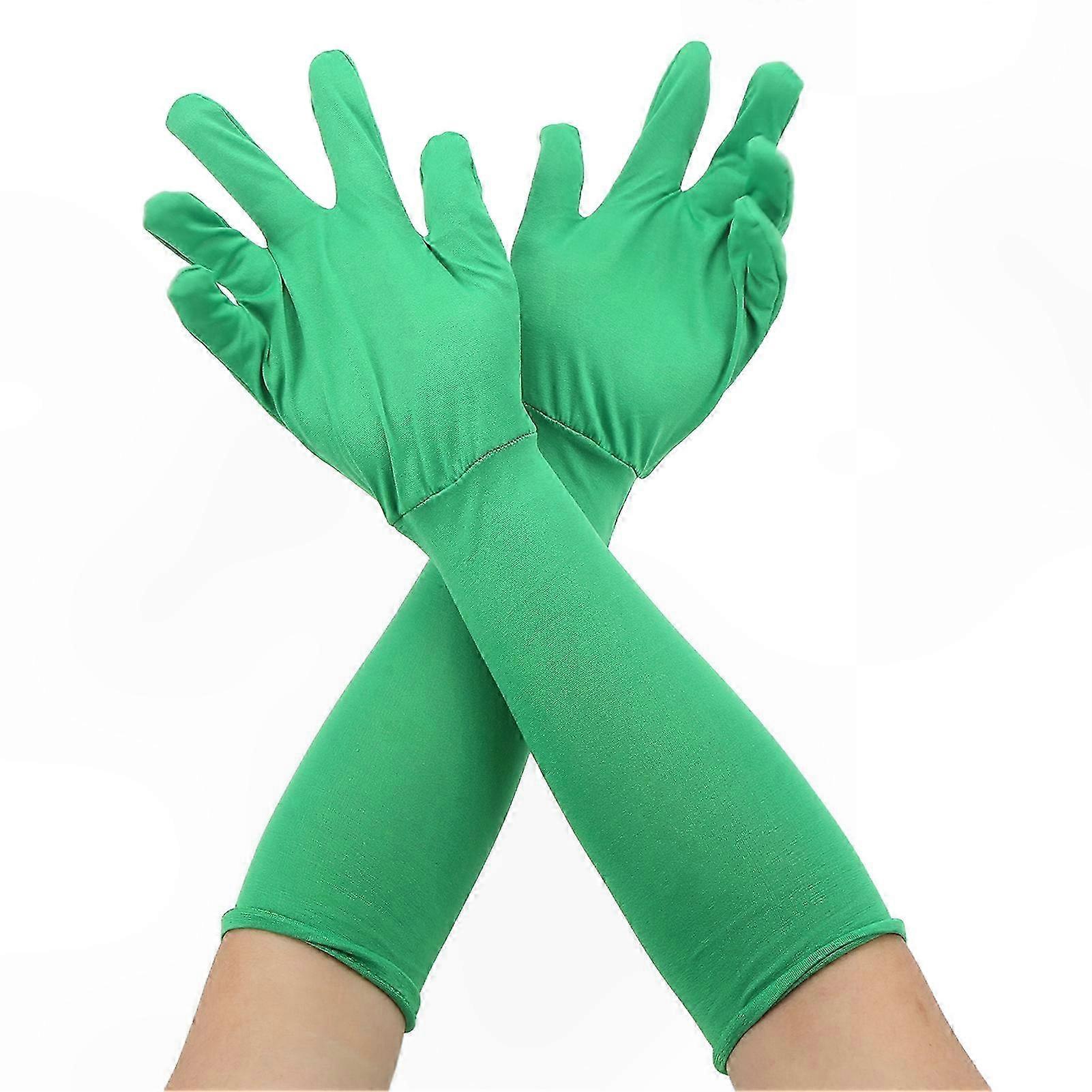 2Pcs Green Screen Gloves for Chroma Key Photography & Video Editing - Invisible Effect Background Gloves