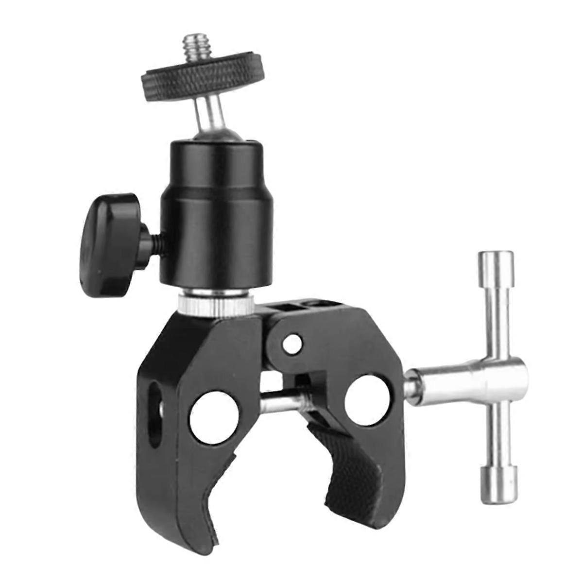 Super Clamp with 360 Mini Ball Head Quick Release Clamp Bracket Tripod Mount 1/4 Screw Clip for DSLR Camera