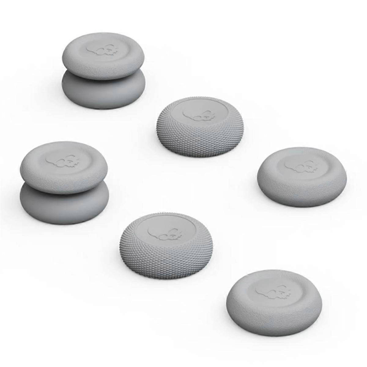 6pcs Thumb Stick Grip Caps Rocker Button Cap For Gray