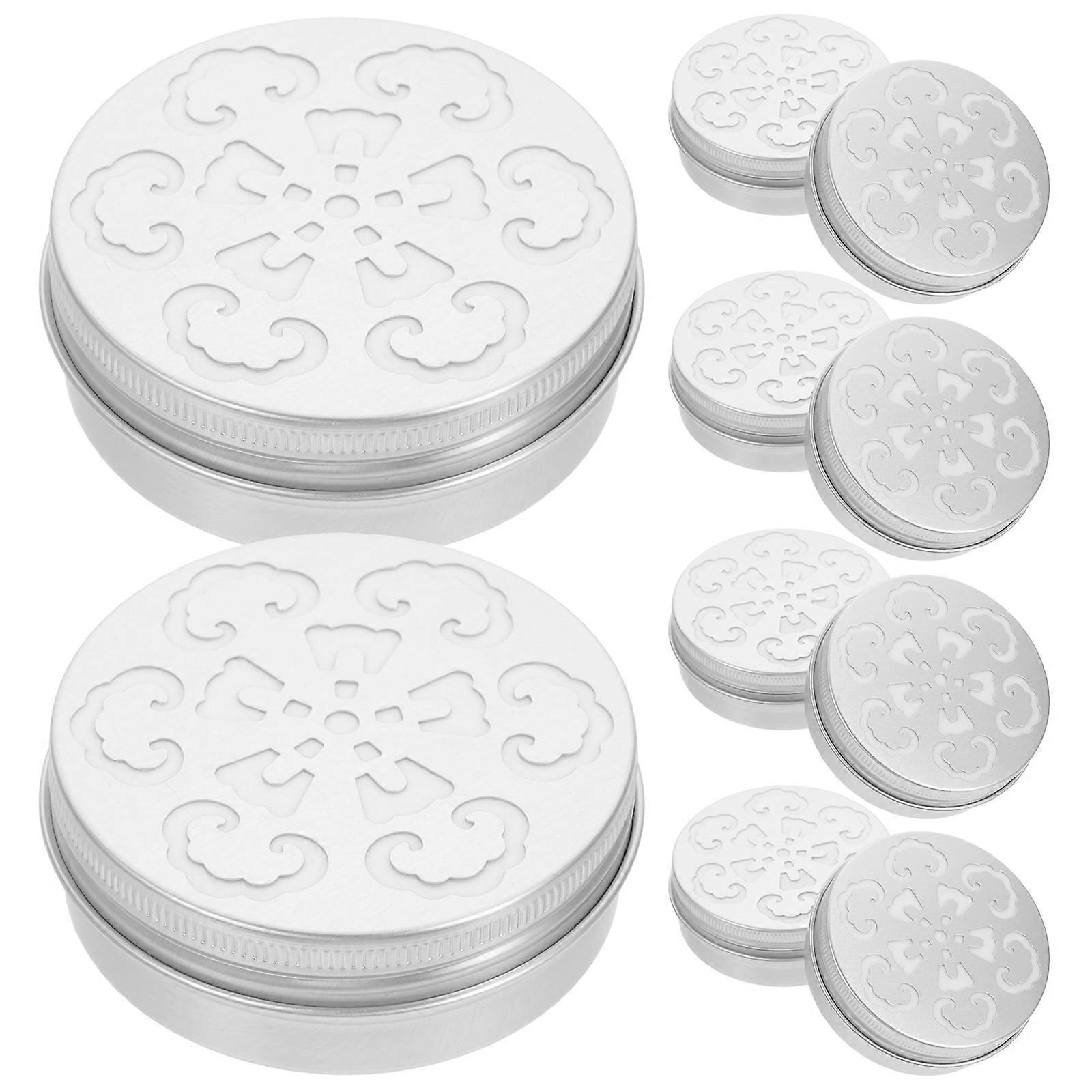 WeiWei 10pcs 60ml Aluminum Tin Jars for Candle Making and Air Freshener