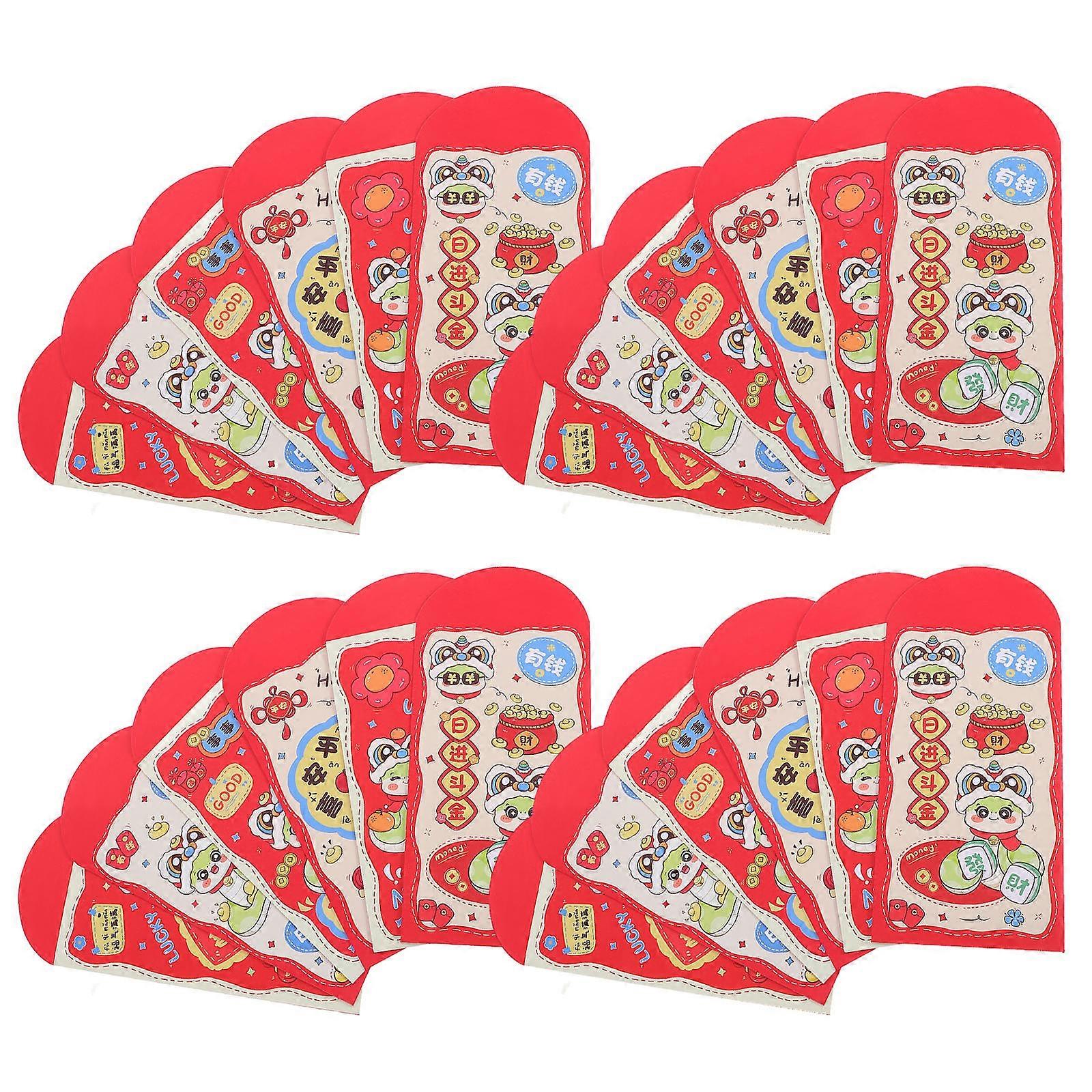 Chinese New Year Red Packets for Storage 30Pcs Red Paper Envelopes Pack