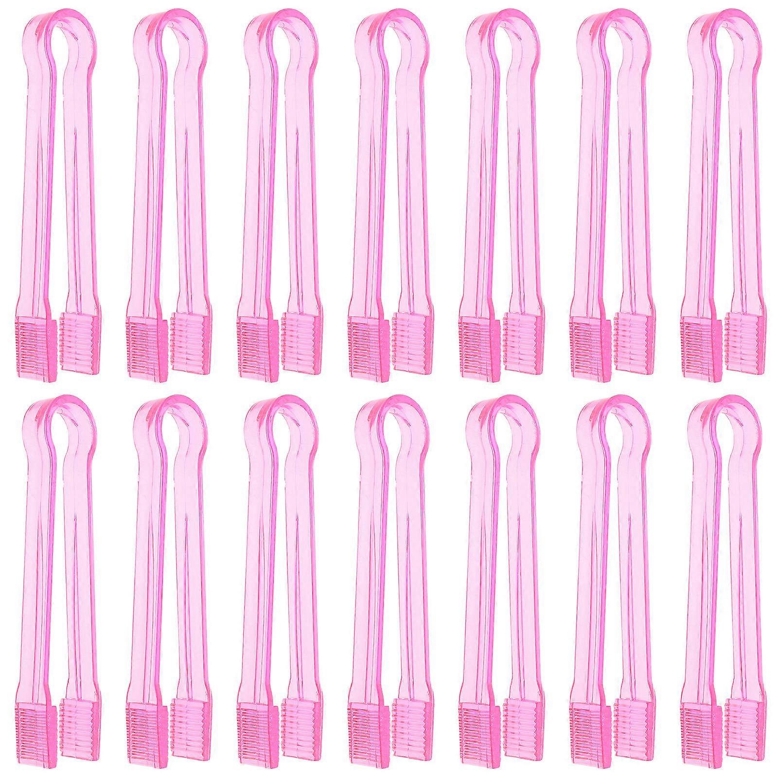 75 Pcs Rectangular Serving Food Tongs In Pink Suitable For Buffet Ice Handling Great For Family Gatherings
