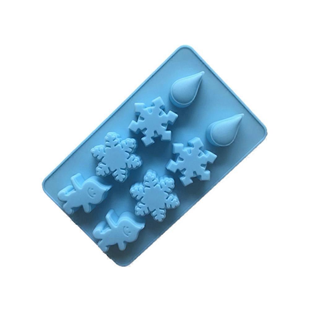 Chocolate Molds Ice Cube Mold for Ice Making 3Pcs Sky-Blue Silicone Tray