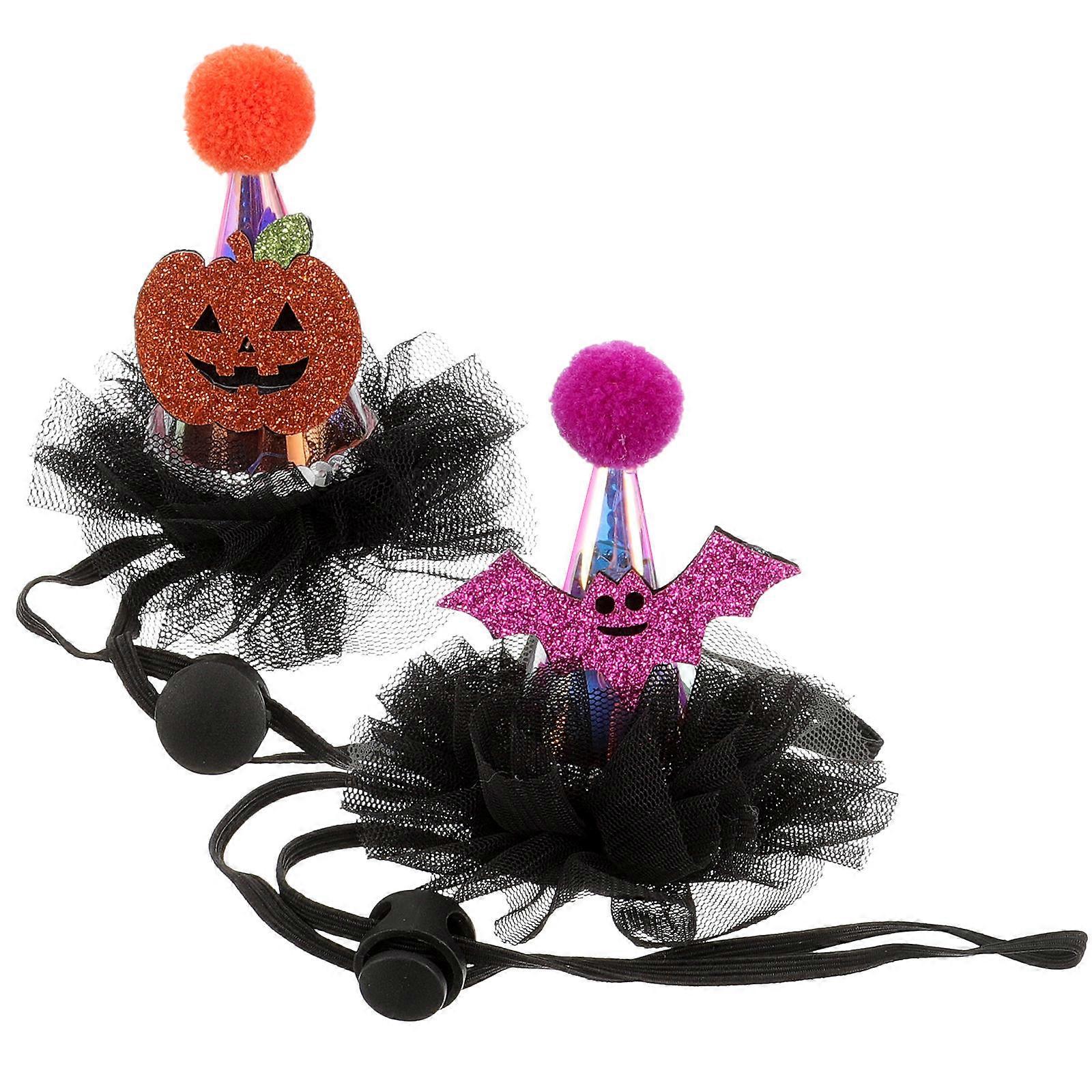 Cat Puppy Dog Halloween Caps 10 Pcs Party Decoration For Pets Featuring Halloween Theme And Comfortable Polyester Material