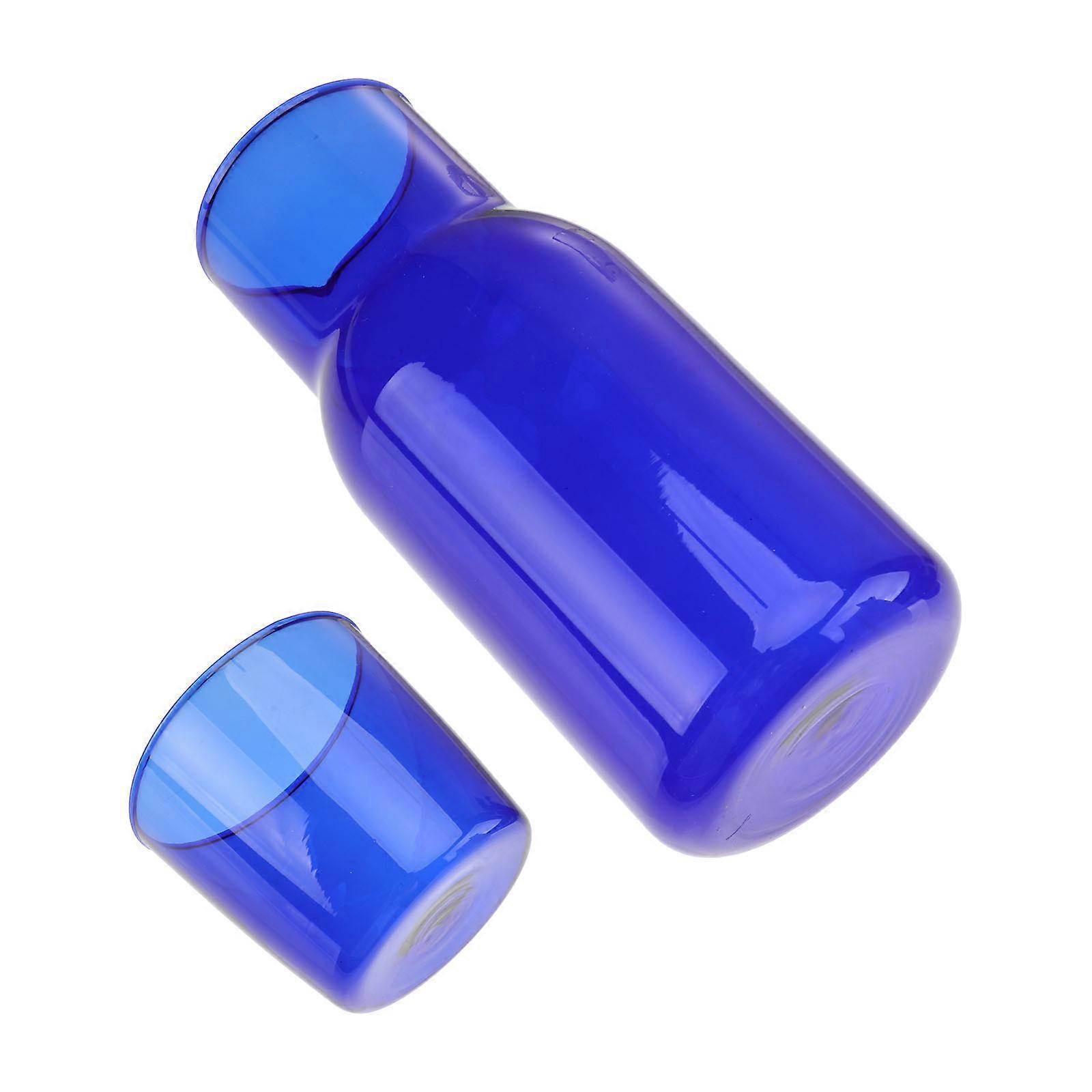 Drinking Tools Glass Cup and Water Kettle 2Sets Blue for Household