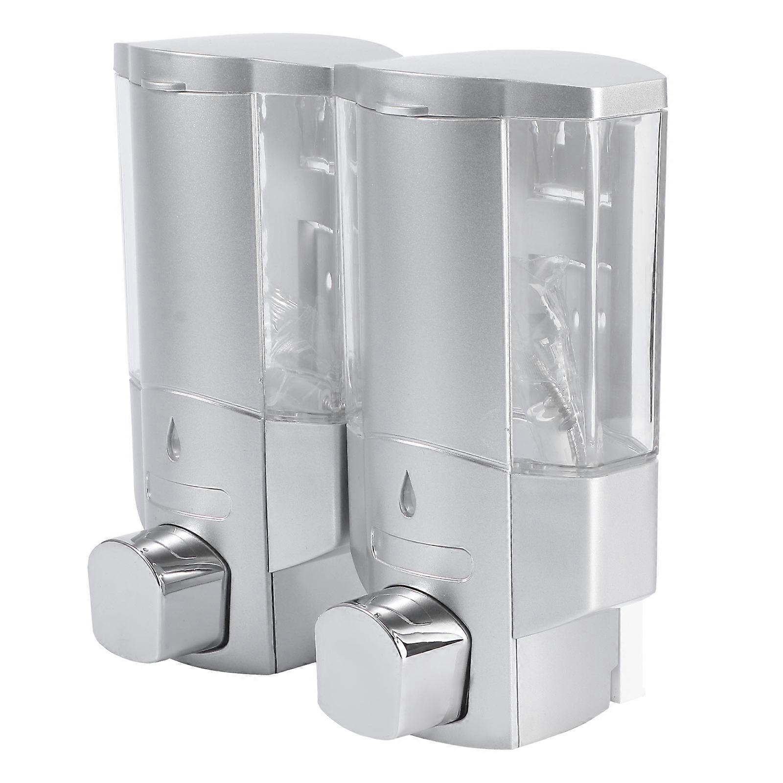 Manual Soap Dispenser Foaming Pump for Bath 3Pcs Wall Mounted Silver