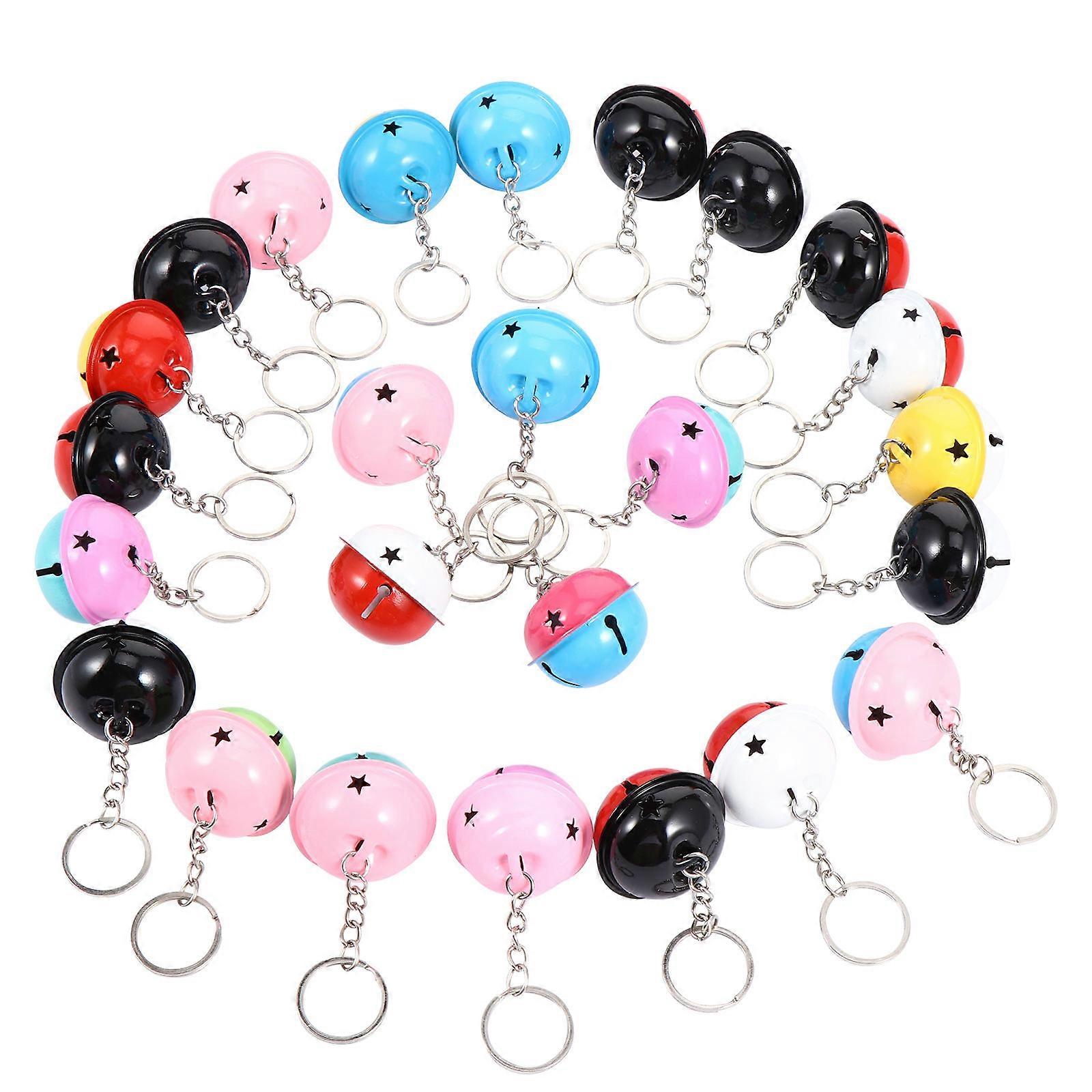 DIY Props Metal Keychains Ideal For DIY Enthusiasts In Assorted Color With Bell Shape 24 Pcs