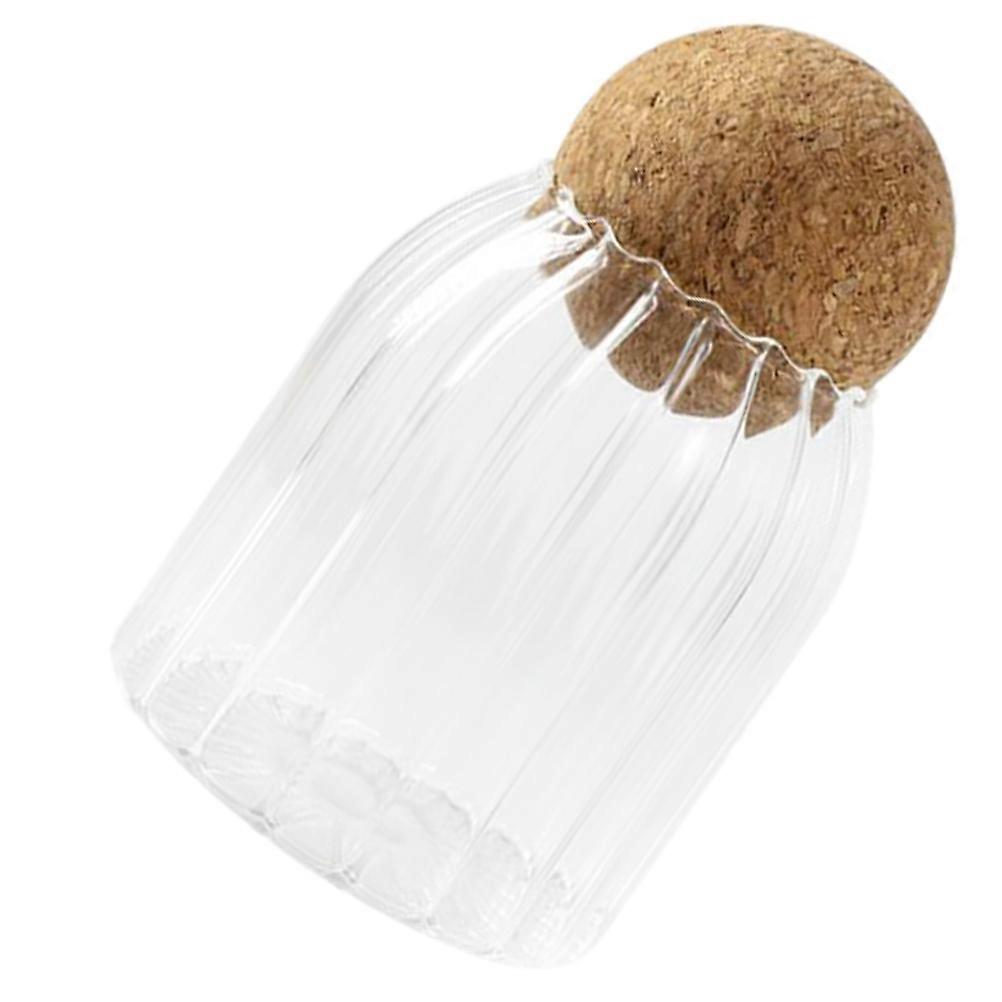 Glass Tea Storage Can with Cork Seal for Household Use 2Pcs