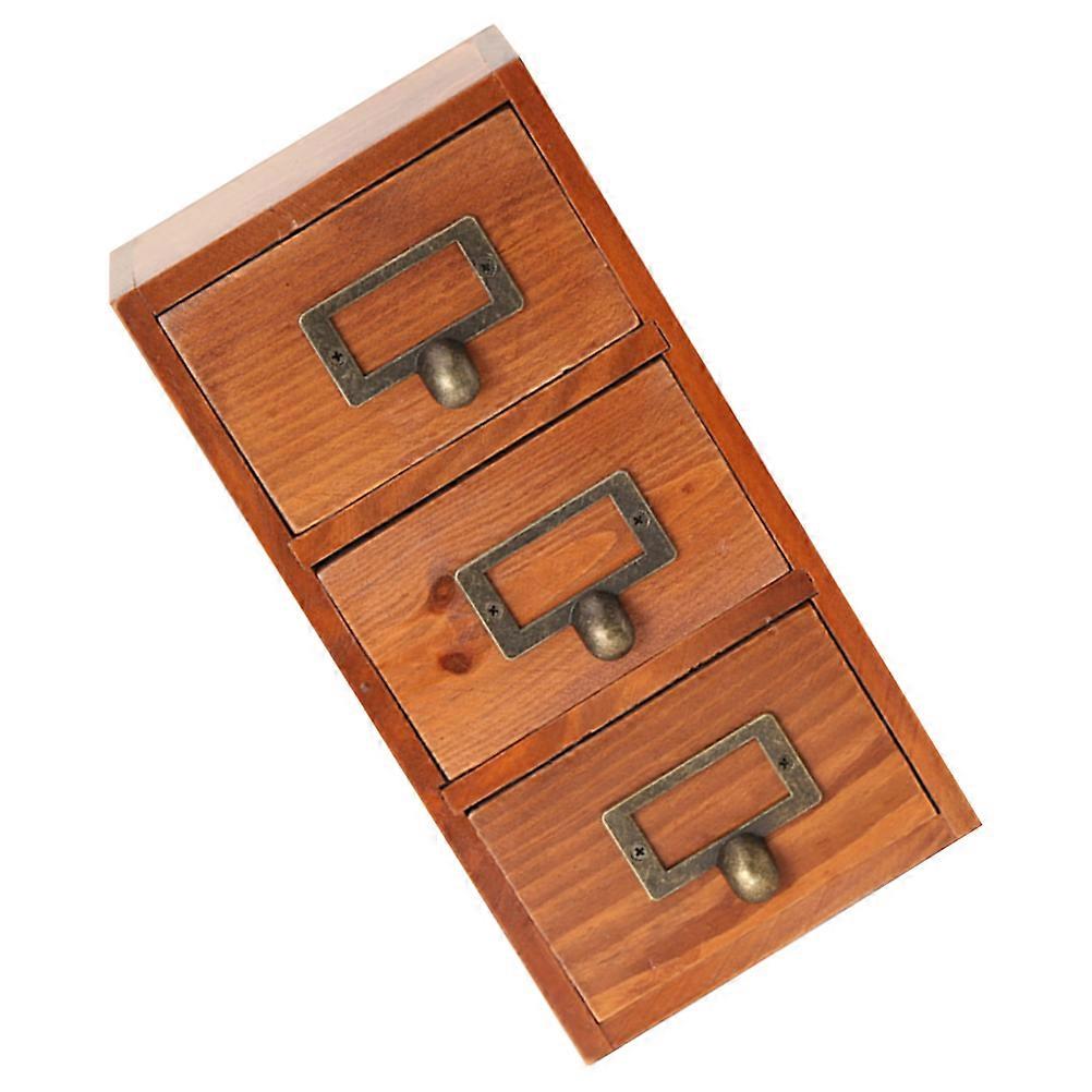 Sundries Container for Storage Use with 3Pcs Wooden Drawer Boxes