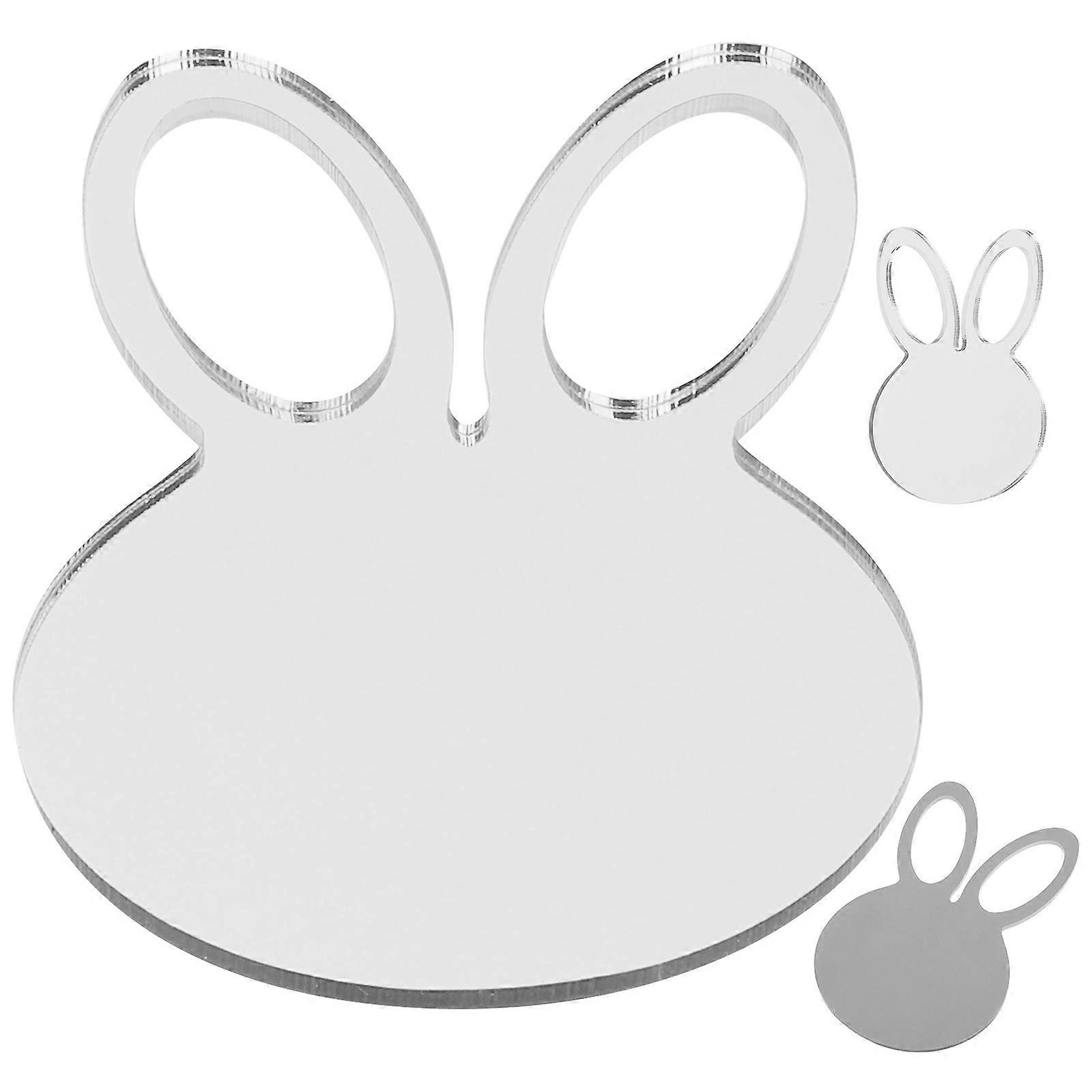 Acrylic Ornament Blanks Easter Mirror Hanging Decor for Easter DIY 2Pcs