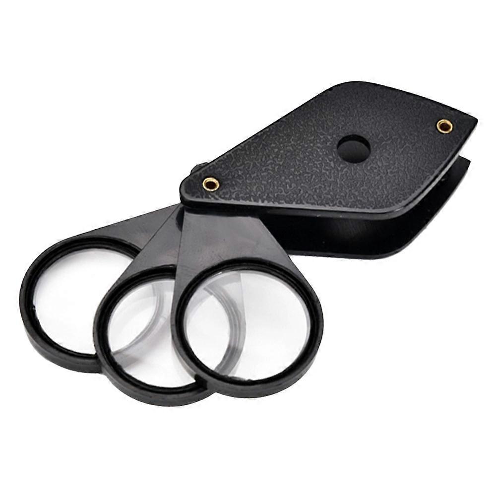 Magnifier For Seniors Compact Handheld Magnifying Glass For Books Maps Coins Stamps Made Of Acrylic In Black For 1Set