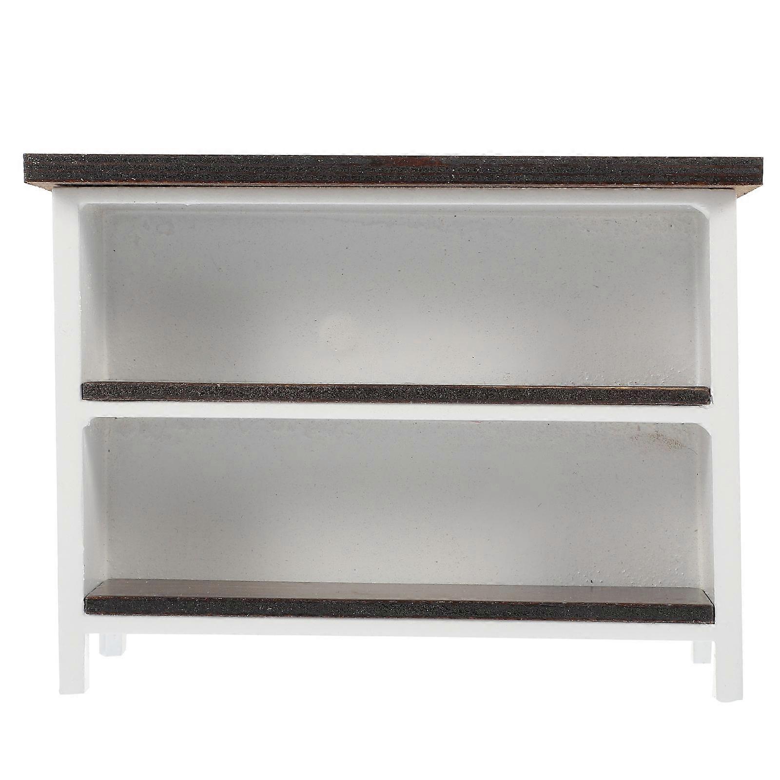 Mini House Decoration Miniature Computer Desk for Decor 2Pcs