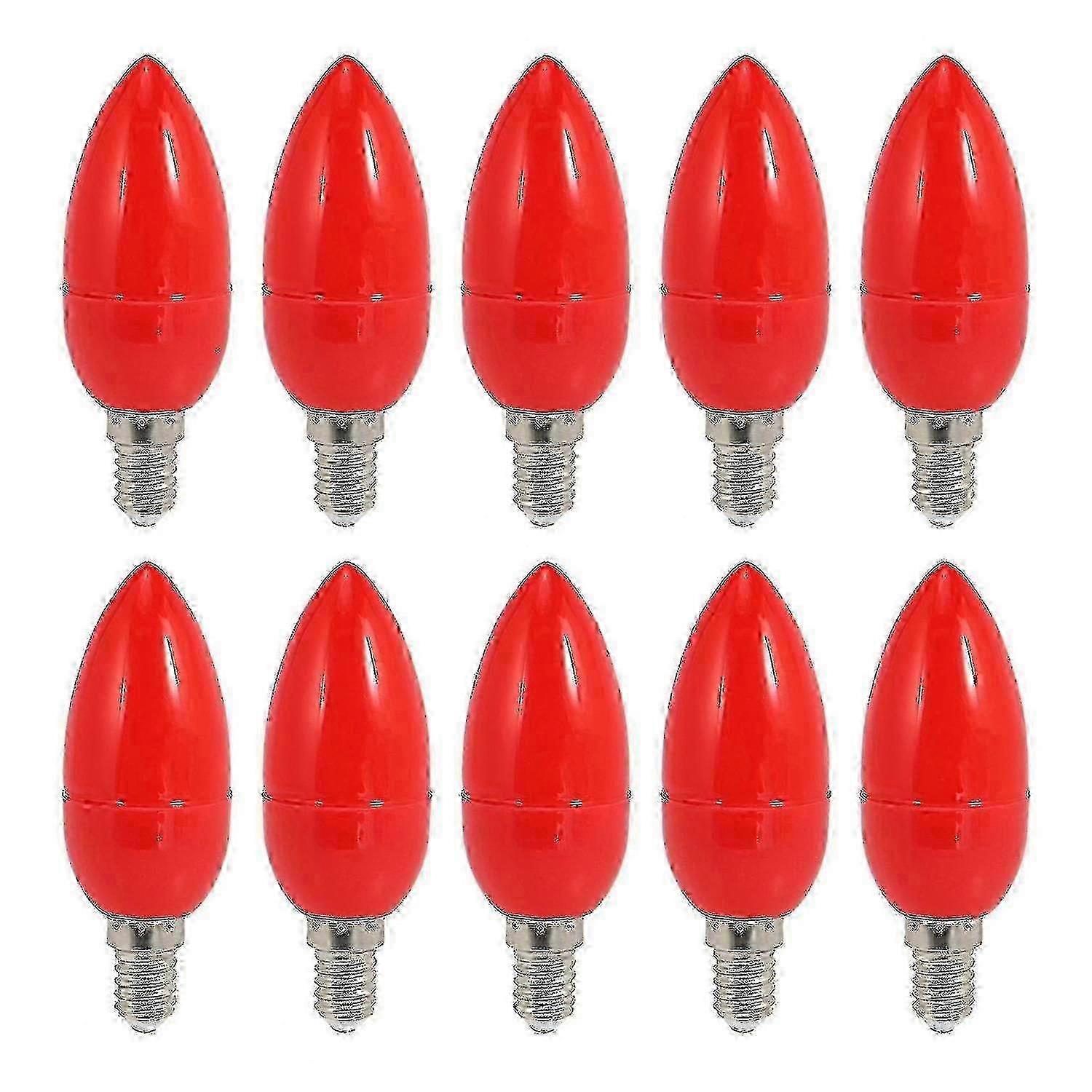 2025 For 10 E14 LED Candle Light Bulbs, Red Energy Saving